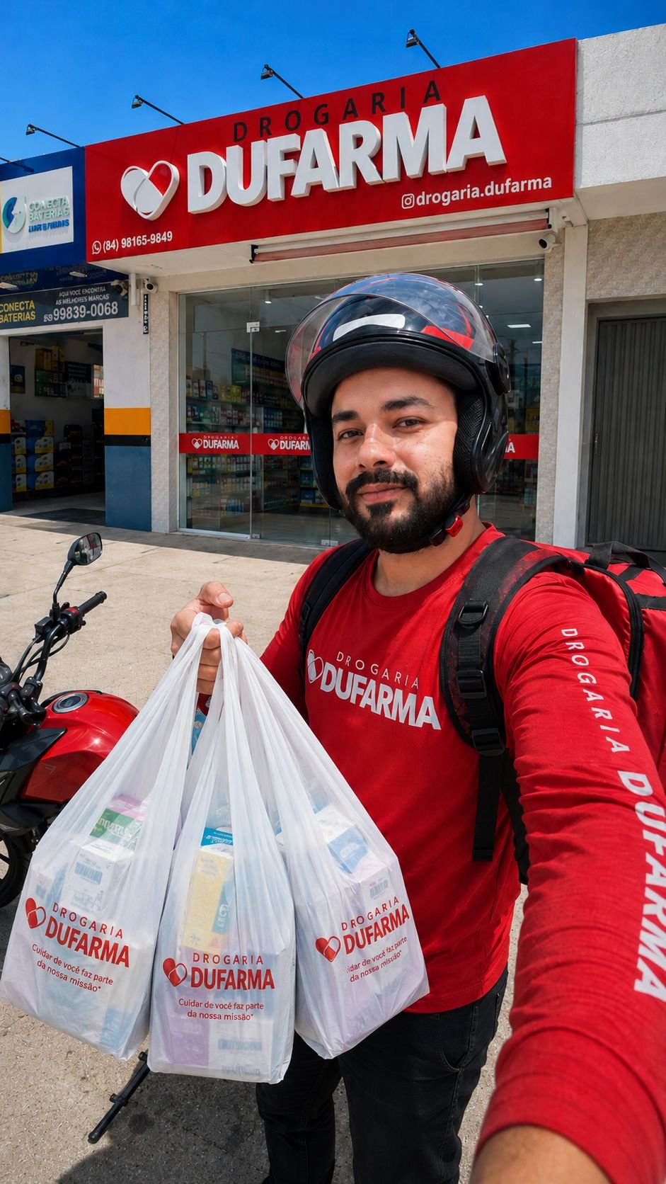 Entregador Drogaria Dufarma